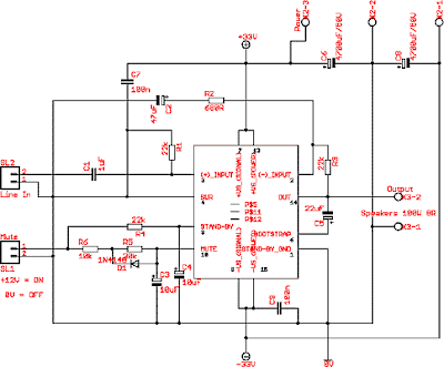 Schematic Diagram: with TDA7294 Project of circuit potent audio amplifier