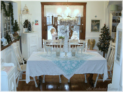 An Enchanted Cottage: The decked-out dining room....