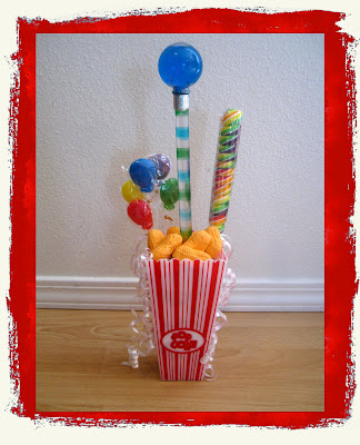 Kara's Party Ideas Circus Centerpieces and Snow Cone Cupcakes!