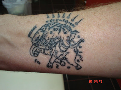 Three-Headed Elephant Tattoo