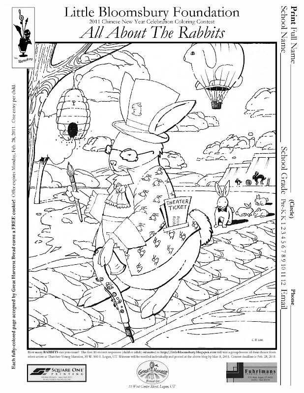  ABOUT THE RABBITS Chinese New Year Presentations & Coloring Contest title=