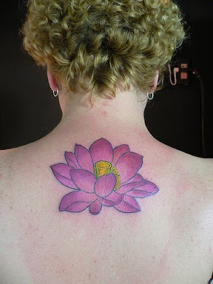 feminine tattoos on upper back tattoos with lotus flower tattoos designs