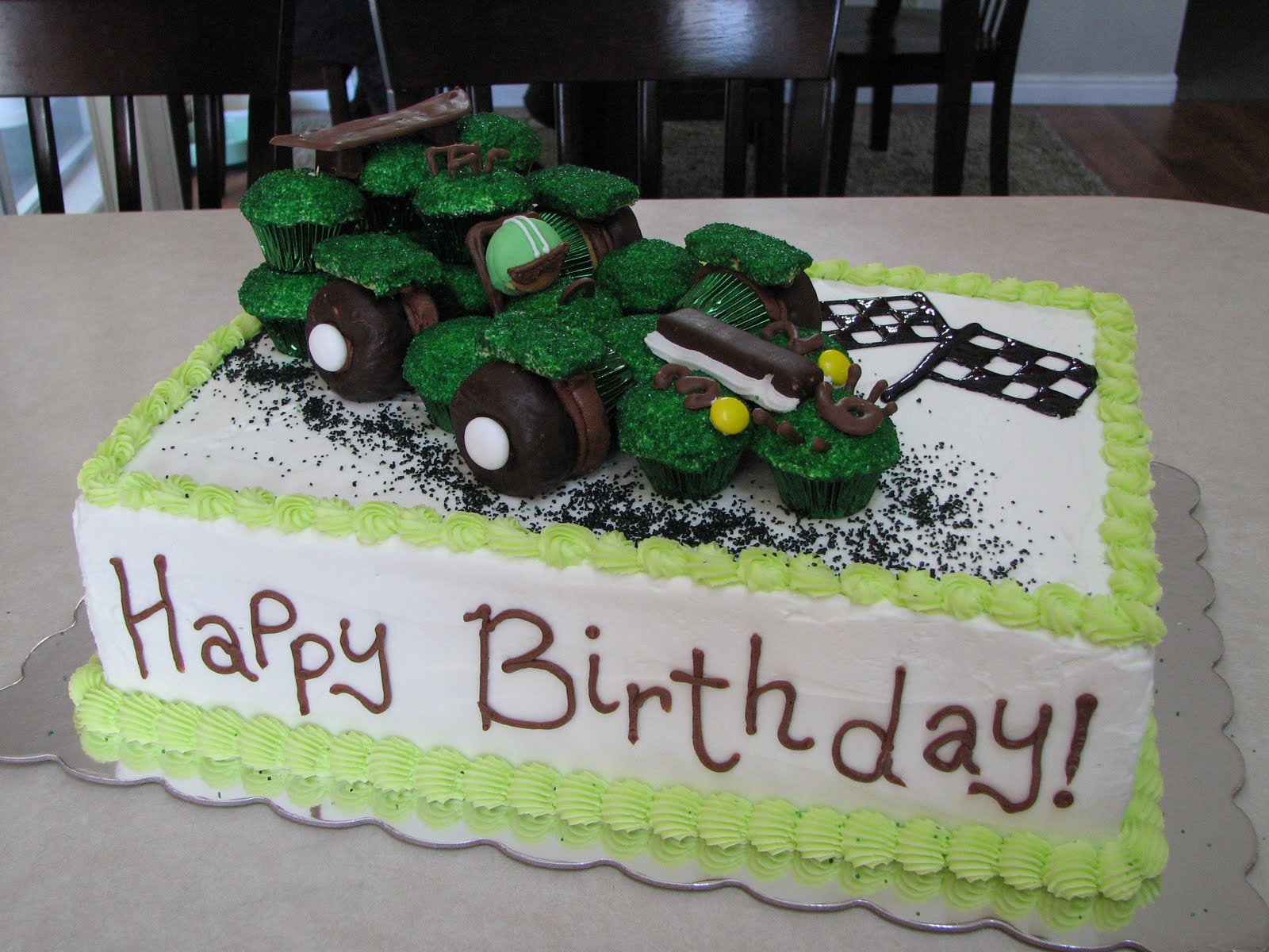 Decadent Designs: Cupcake Race Car Birthday Cake