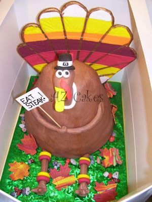 Confessions of a Holiday Junkie!: Turkey Cake...Really???