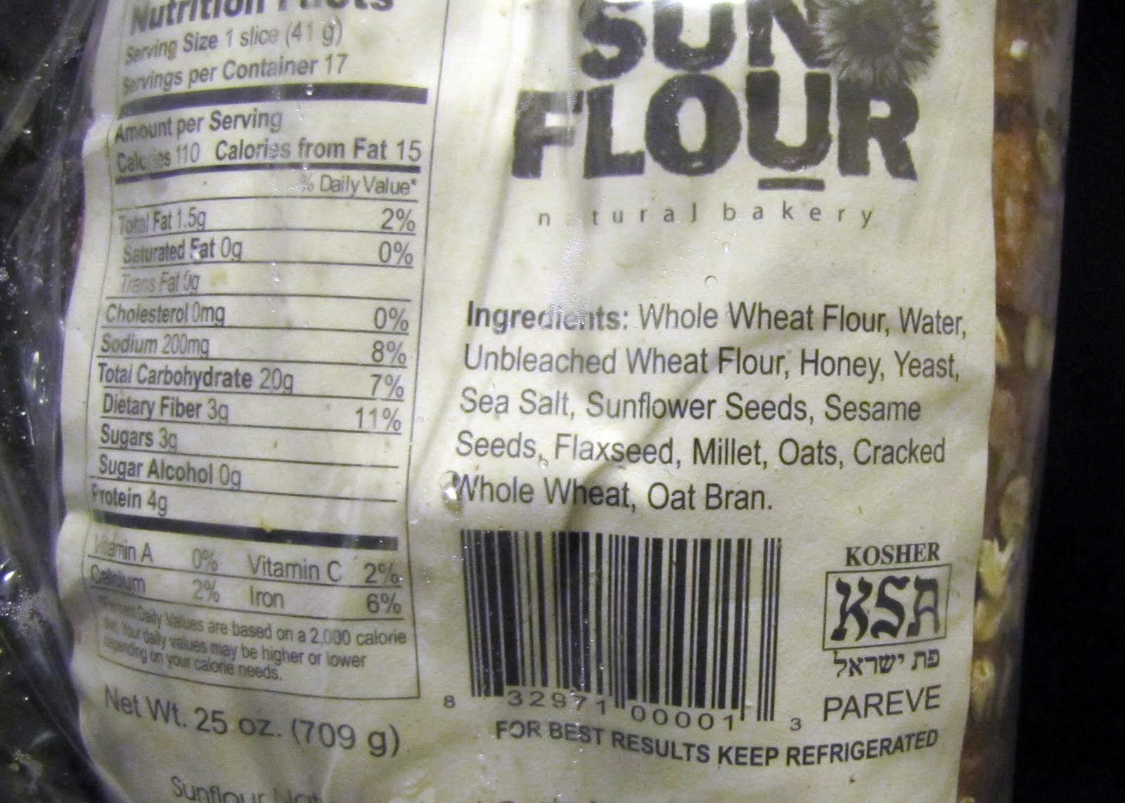 Smells Like Food in Here: SunFlour Nine Grain Bread