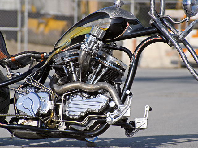 custom chopper exhaust