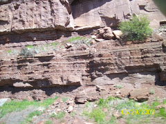 Mountain walls in the canyon