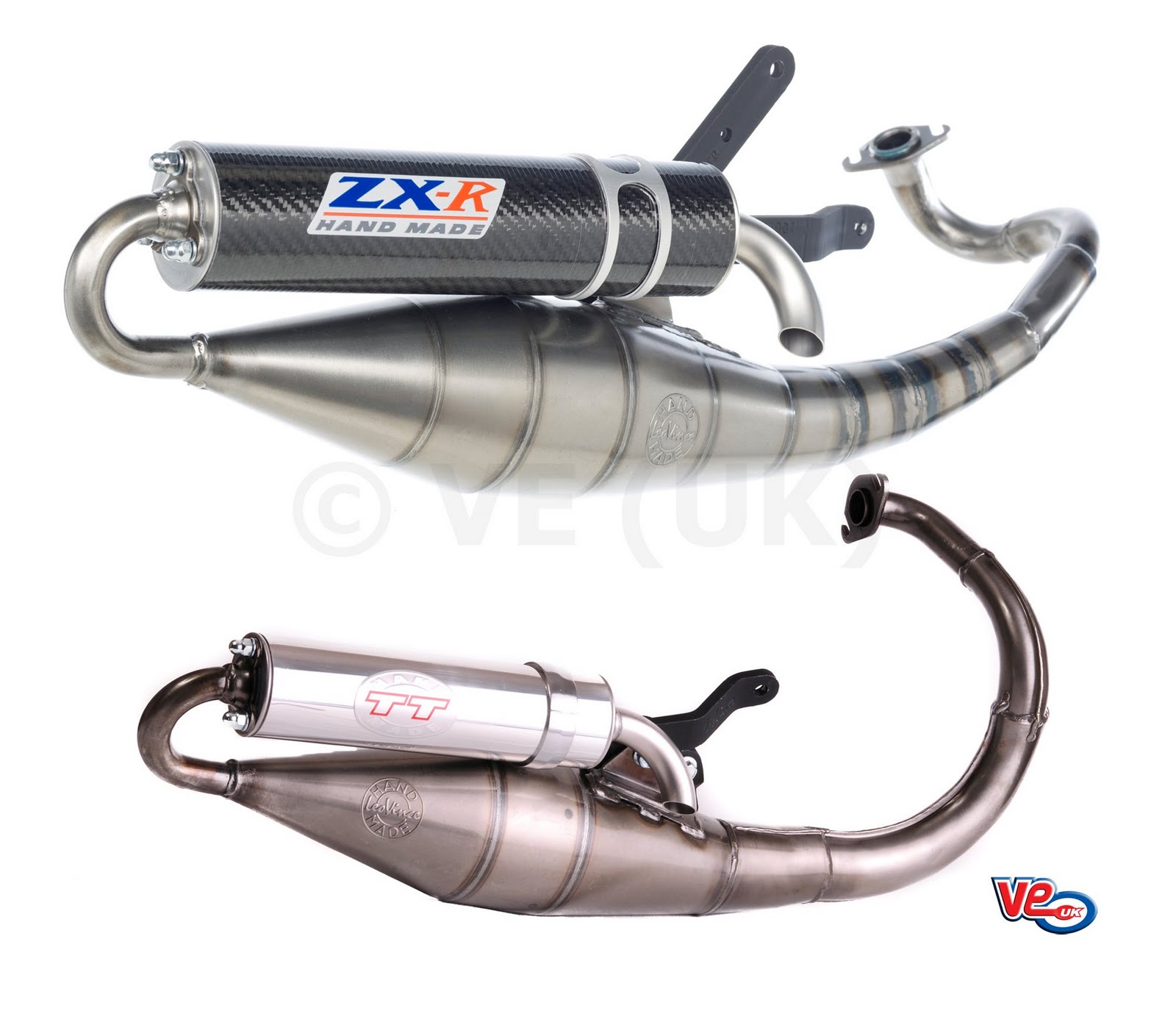 Silencieux/cartouche Scooter Leovince Tt Alu Poli 3 Fixations Entraxe 40mm