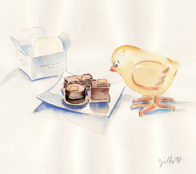 #121 Yellow Bird inspects PH chocolates