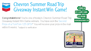 Chevron Instant Win Game Winner