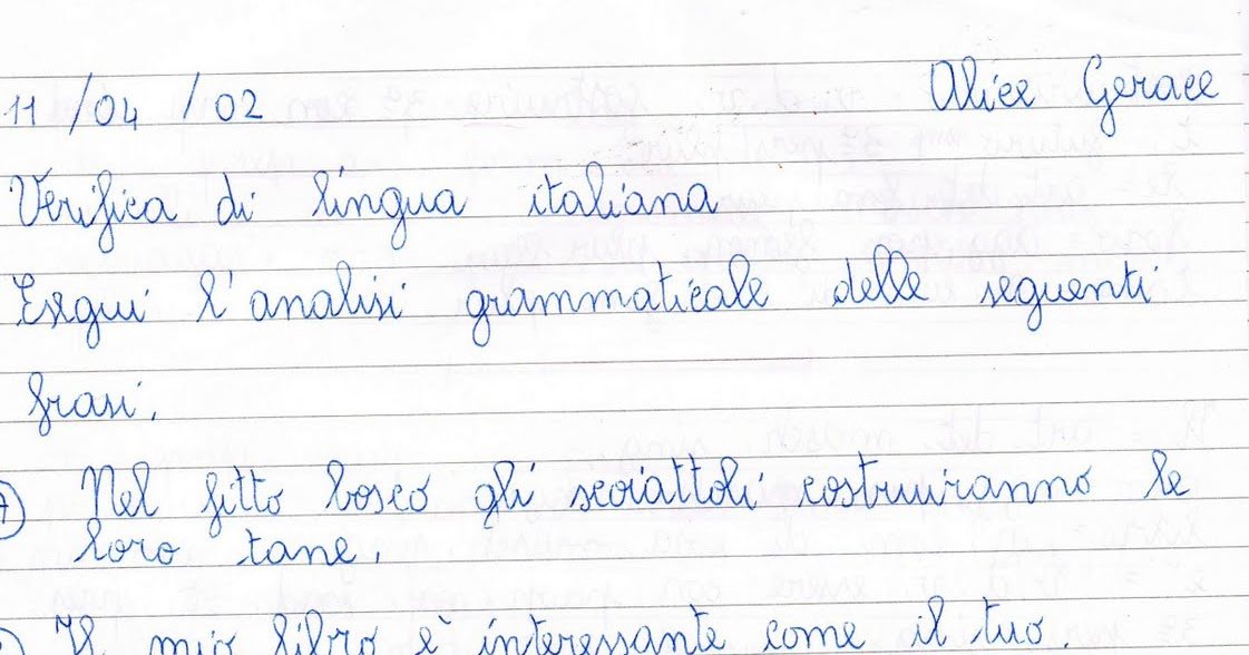 Natale Analisi Grammaticale.Verifica Di Analisi Grammaticale Per La Classe Quarta Della Scuola Primaria Schede Stampabili