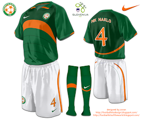 green and white football kit