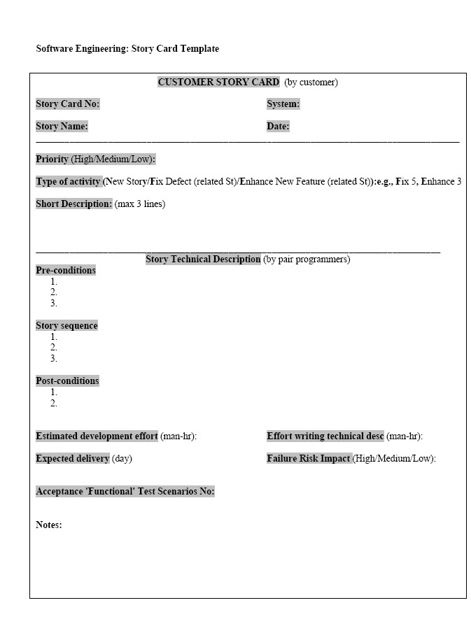 agile story card template agile story cards template