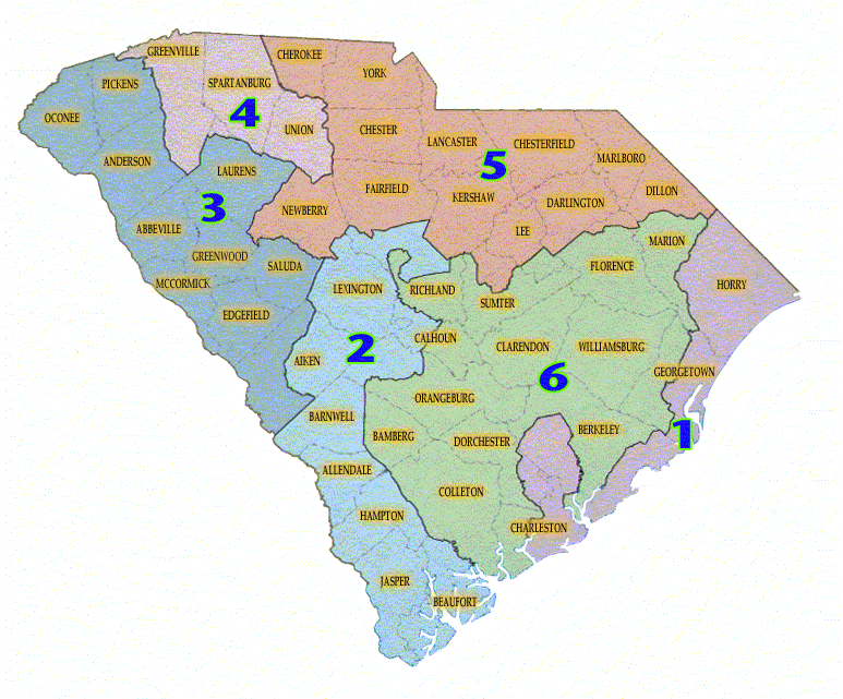 Mr. Jobe's AP American Govt. Class SC Congressional Districts