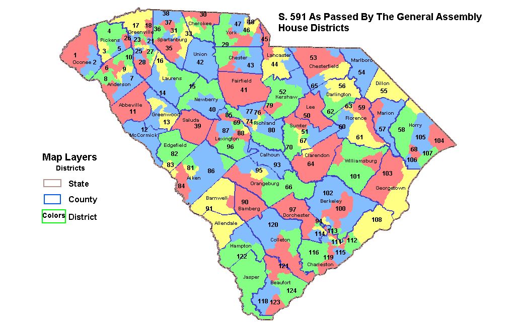 Mr. Jobe's AP American Govt. Class SC State District Map