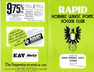 The Rapid Wrest Point agree programme for the game against Republic of Croatia on  Rapid Wrest Point programme of 1978