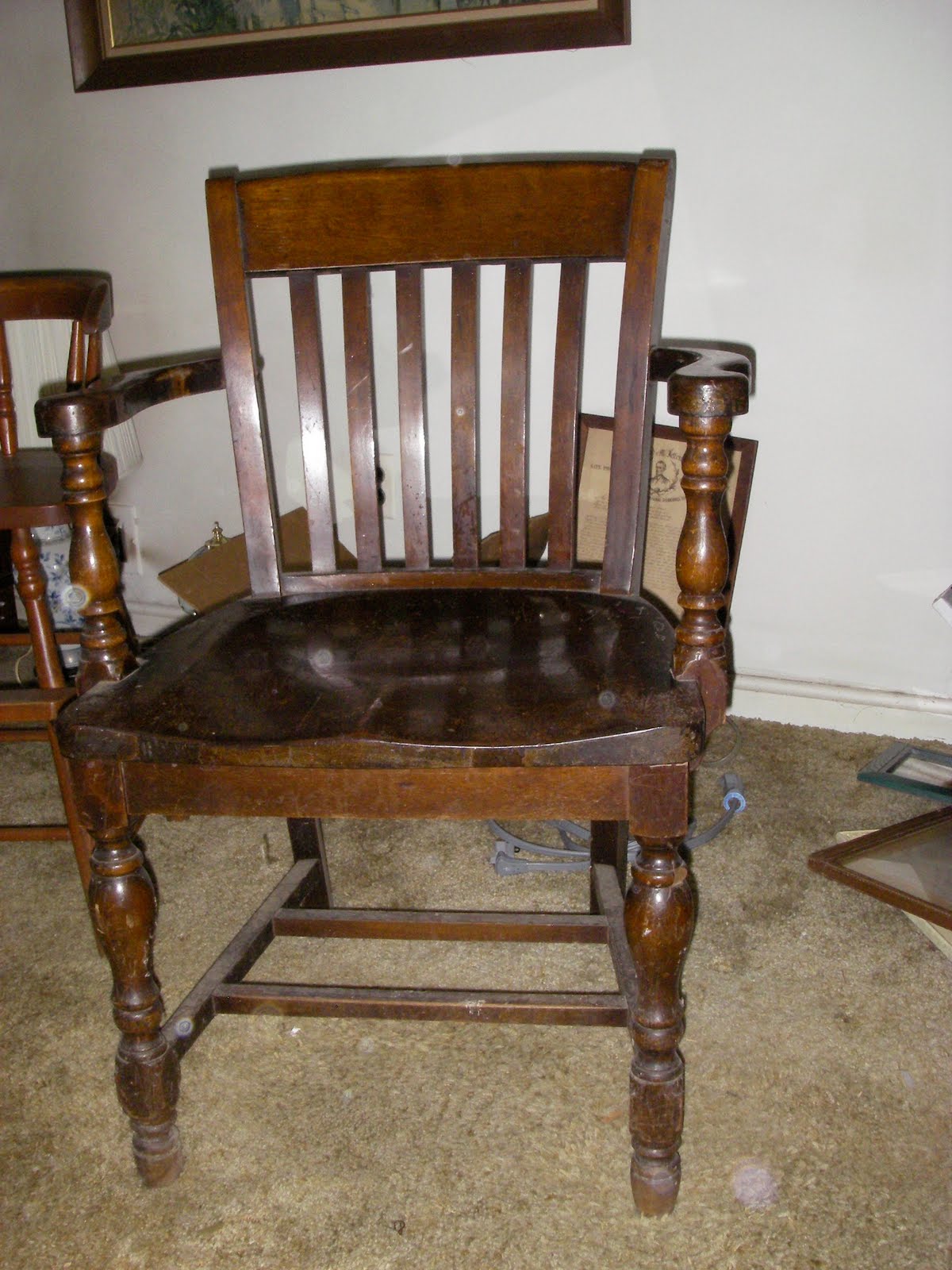 Yard Sale/Furniture/Estate Sale Tough 1930s Office Chair (two of them)