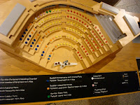 Display showing the make up of the Scottish Parliament