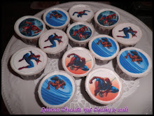 spiderman edible image cupcakes