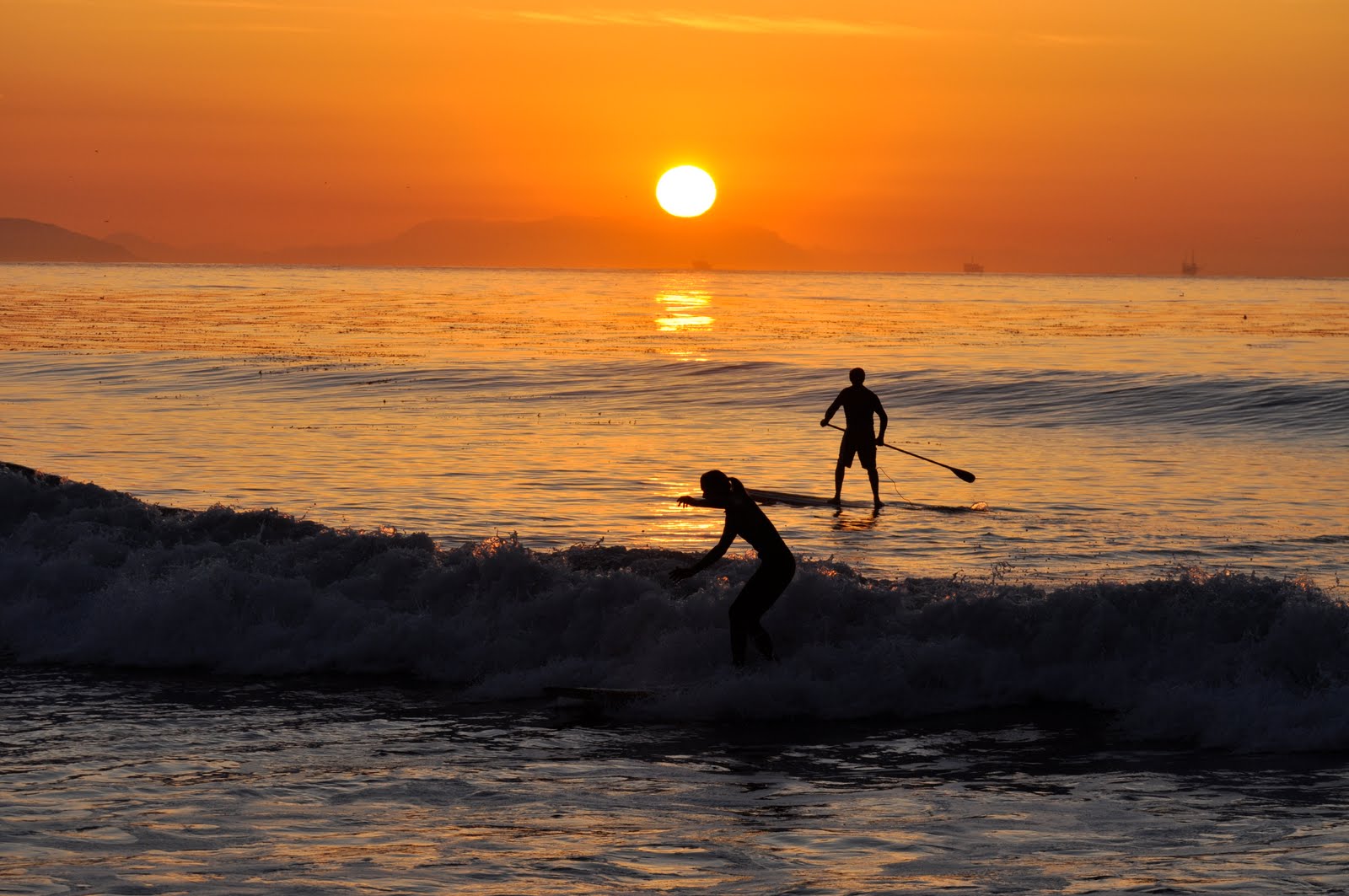 BlueLine Santa Barbara Stand Up Paddle Surfing SUNRISE OVER SANTA BARBARA