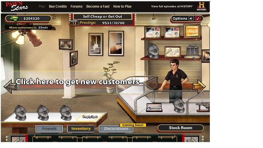 pawn stars game not on facebook