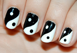 nails yang yin ying nail polish designs finger fingernails unas them night today yinyang favim compliments lots getting ve did