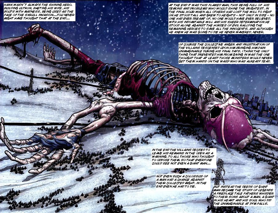 In a comic such a double page spread slows the... 