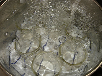 Cover jars with water