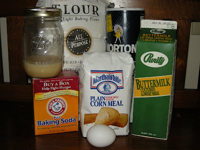 Ingredients for Dixie cornbread