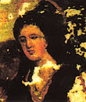 Head of Our Lady from a fresco in the Gunter House, Abergavenny