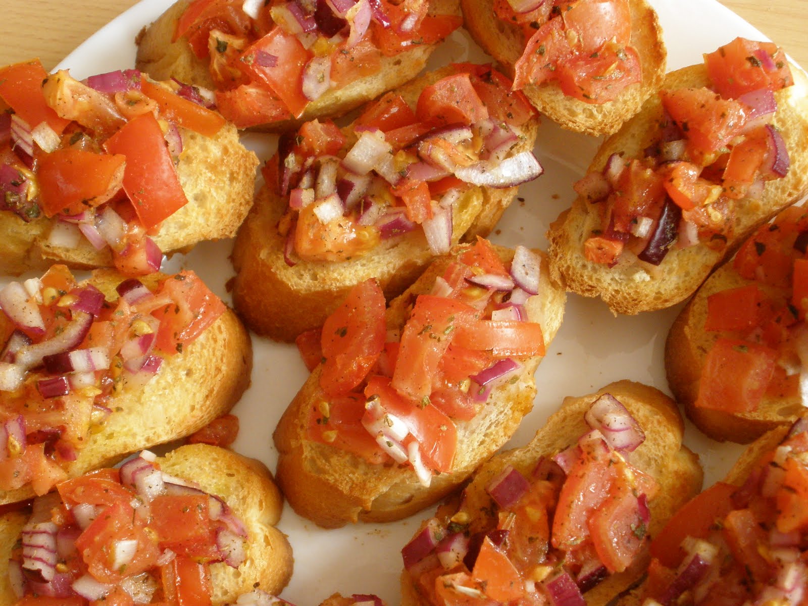 Siri's Kitchen Bruschetta with Tomato and Onion