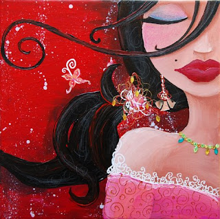 Princesse glamour : peinture acrylique