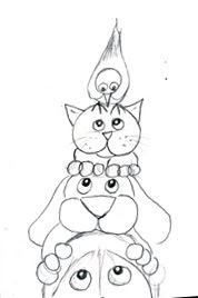 couverture du petit garçon thomas le chien le chat et la mouette pour un projet d'album jeunesse illustratrice laure phelipon 
