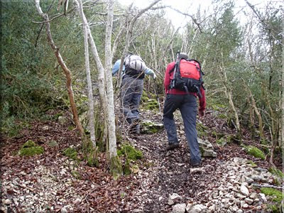 Fuerte pendiente en el último tramo