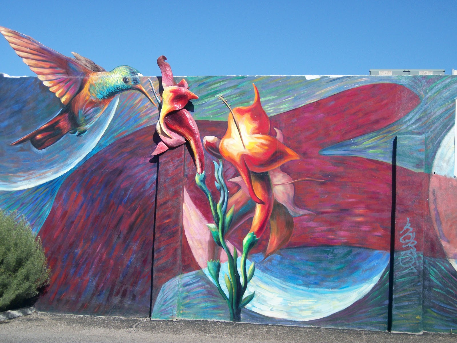 Writing Straight from the Heart Hummingbird Mural Alive with Color Post for Wednesday