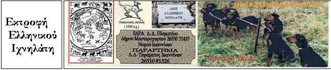 Εκτροφή Ελληνικού ιχνηλάτη