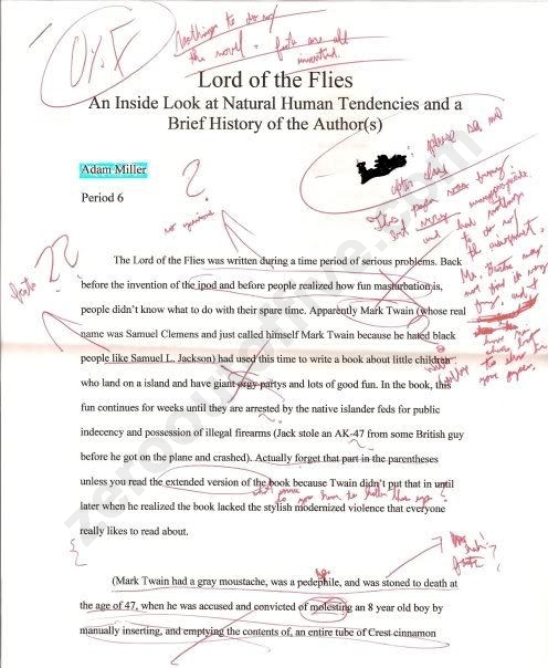 funny lord of the flies essay