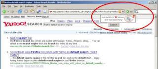 recommending yahoo search in firefox