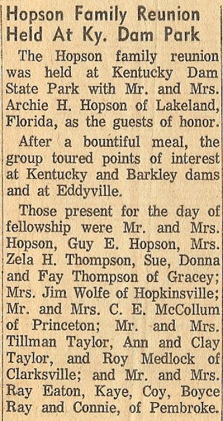 July 1959, Hopson Reunion