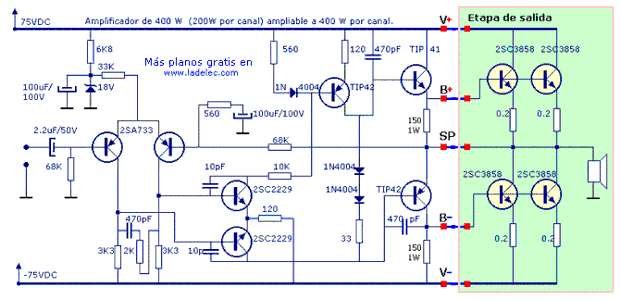 Amplifiers of Audio Full Tested 2000w power amplifier circuit diagrams 