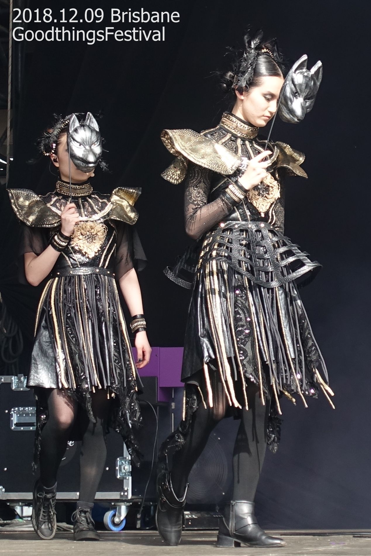 BABYMETAL performing in Australia during the Dark Side