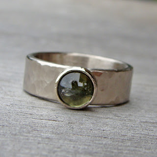 green tourmaline ring