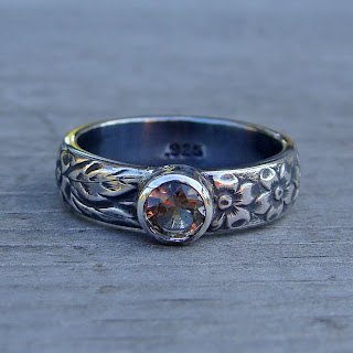 silver sunstone ring