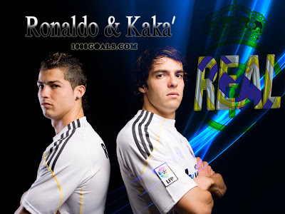 Real Madrid Cristiano Ronaldo & Kaka Football Players