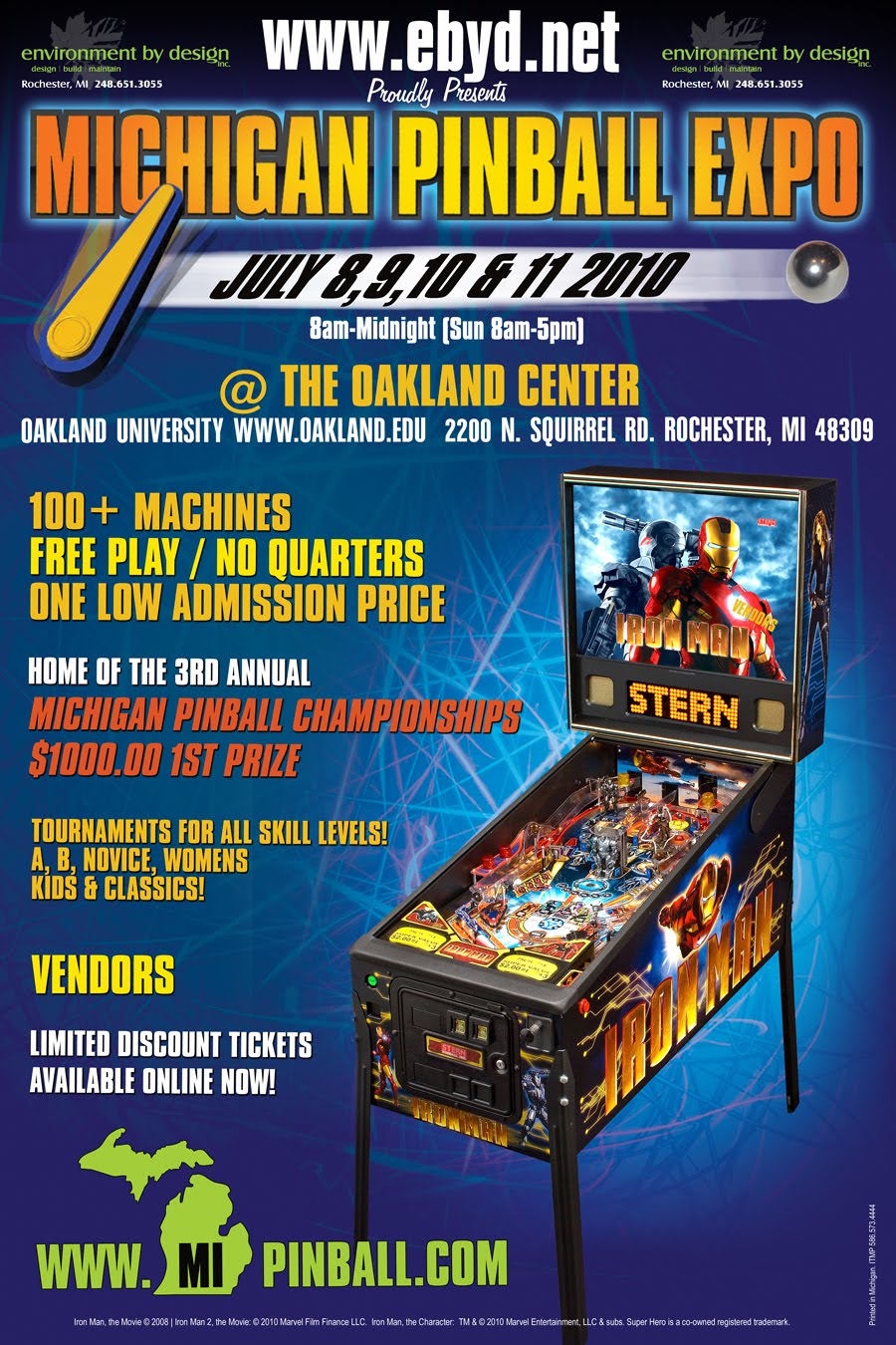 MOTORCITYBLOG FREE PINBALL NEXT WEEK Michigan Pinball Expo Oakland