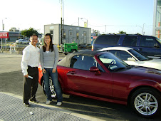 Pamela and her new Miata!