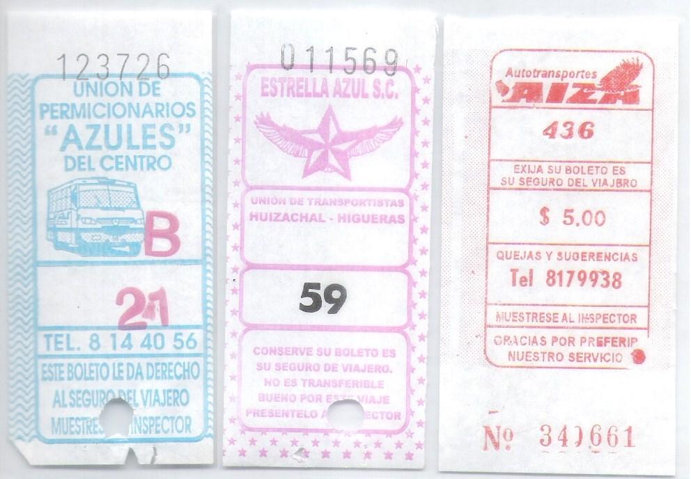 Coleccionista de Boletos Boletos de Xalapa, Veracruz Coleccionista de Boletos Boletos de Xalapa, Veracruz