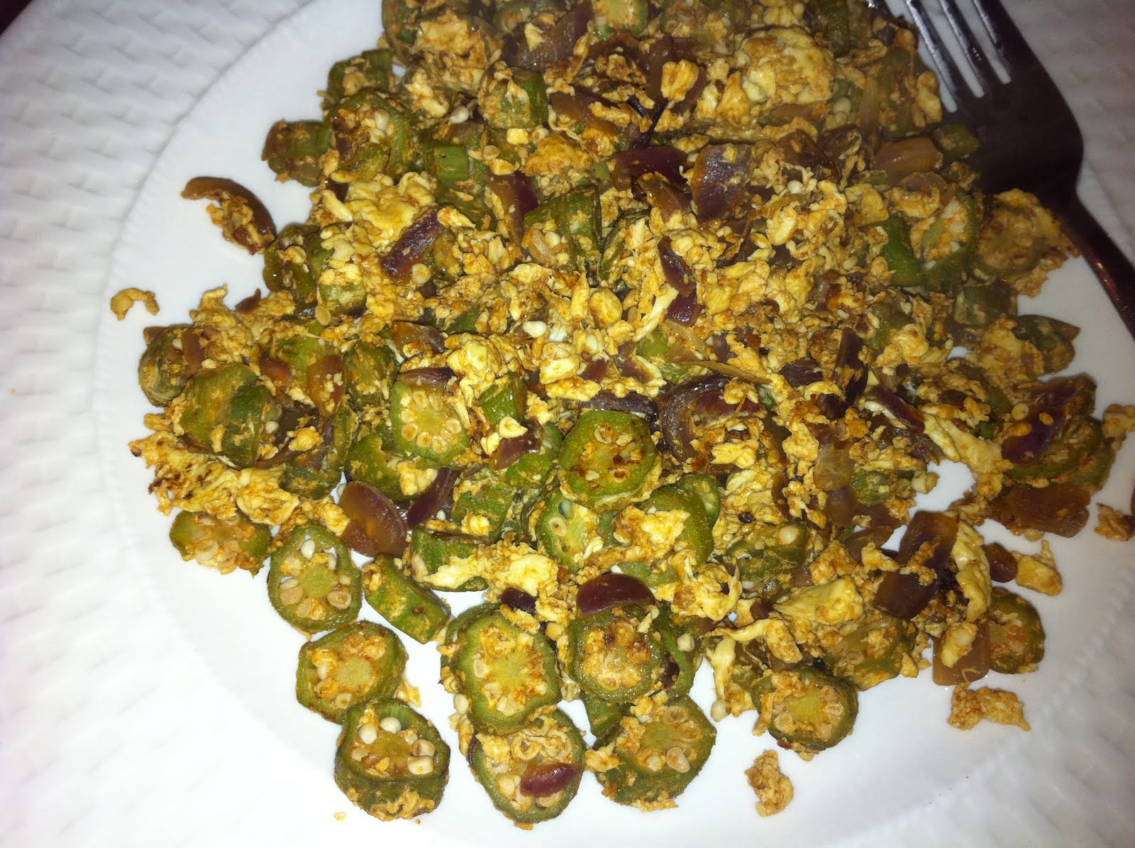 lowcarbfood okra Scrambled eggs