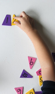 counting with foam stickers