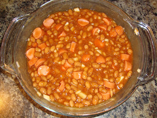 This beans and dogs recipe is super simple and easy to make. It is a huge kid-pleaser and takes only 6 ingredients you usually have on hand. #WomenLivingWell #kidfriendly #beans #hotdogs
